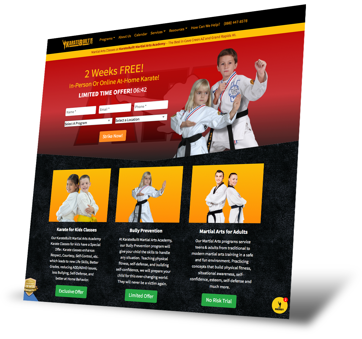 KarateBuilt website
